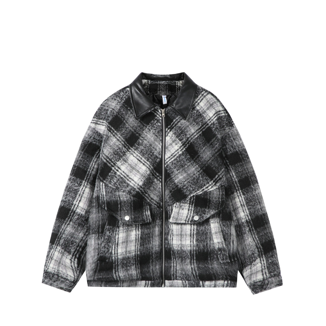 Unisex Boxy-Kurzblouson im Overshirt-Stil mit Kunstlederkragen und aufgesetzten Pattentaschen Shop Nory