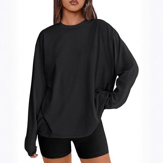 Damen Oversize-Sweatshirt mit Rundhalsausschnitt und verlängertem Saum Shop Nory