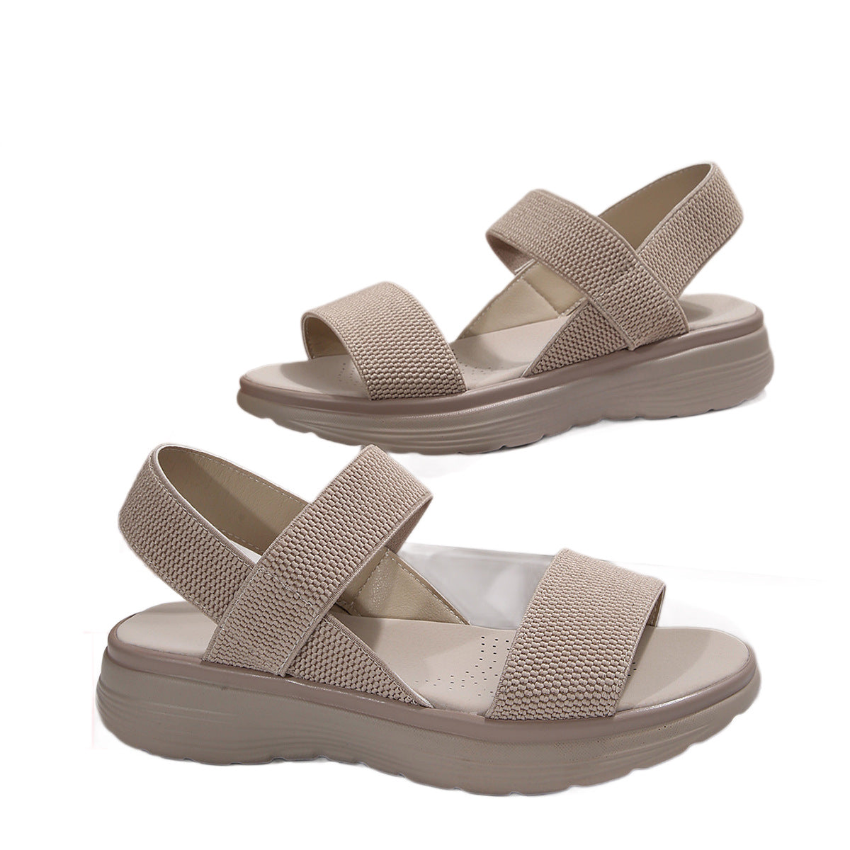 Damen Komfortable und atmungsaktive Sandalen mit elastischen Riemen