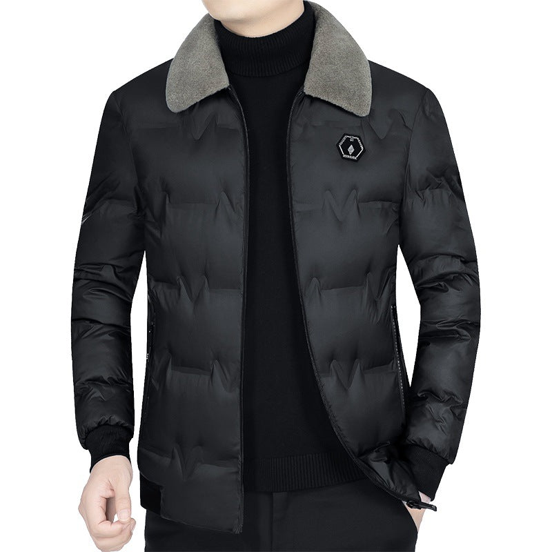 Herren Stepp-Bomberjacke mit Teddykragen und winddichter Außenhülle Shop Nory
