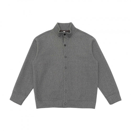 Unisex Boxy-Strickcardigan mit Stehkragen und durchgehender Knopfleiste Shop Nory