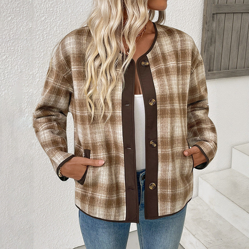 Damen Fleecejacke im karomuster Shop Nory