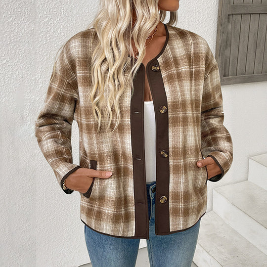 Damen Fleecejacke im karomuster Shop Nory
