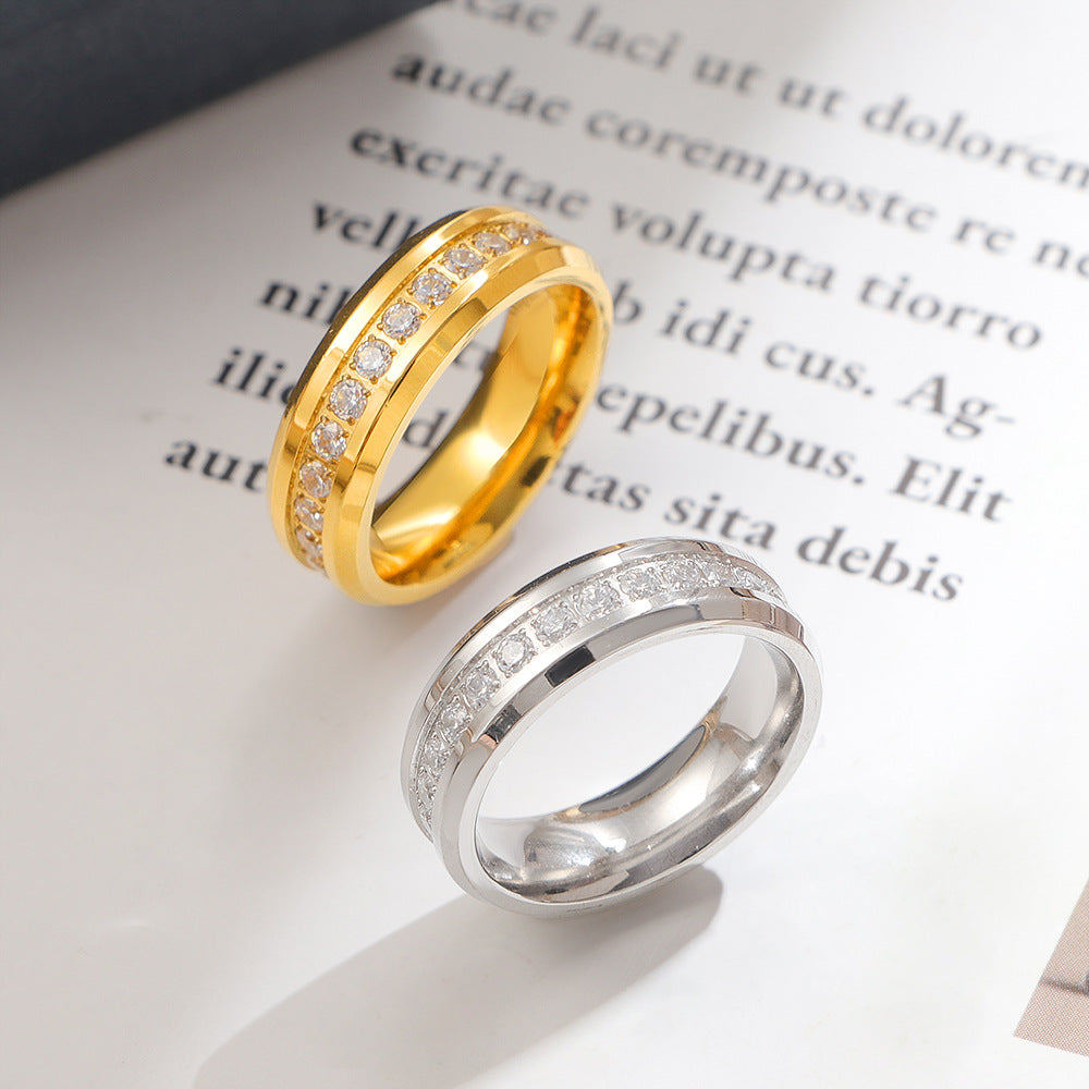 Damen eleganter Ring mit funkelndem Kristallbesatz Shop Nory