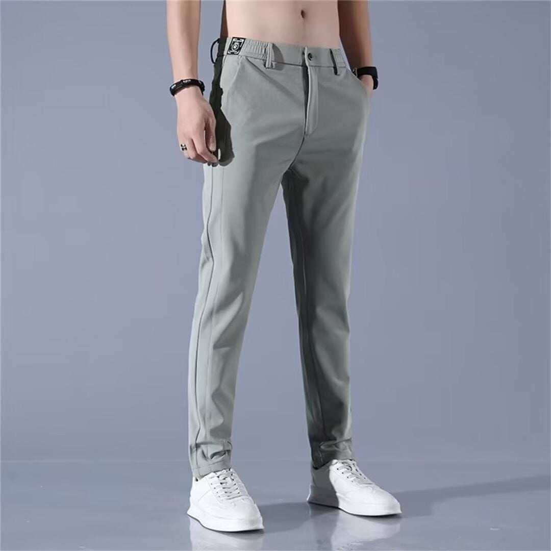 Herren elegante Anzughose mit elastischem Bund und praktischen Eingrifftaschen