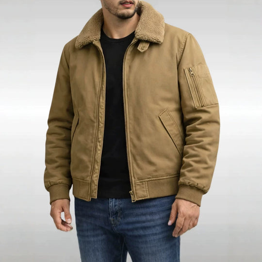 Herren Modische Bomberjacke mit Fleecefutter