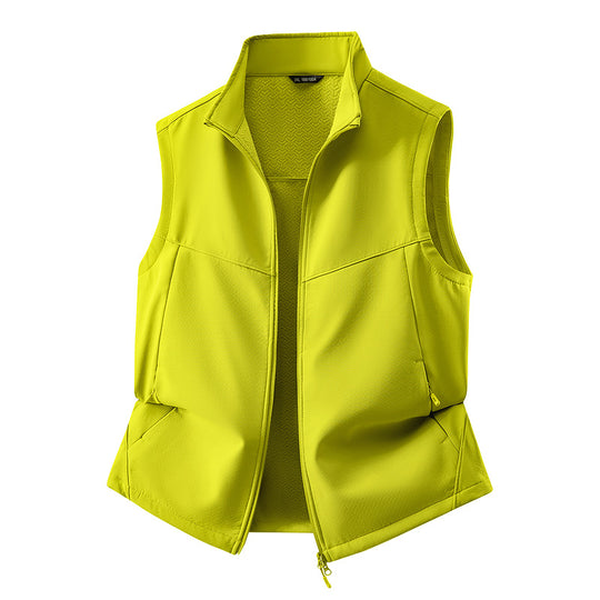 Damen Ärmellose Softshell-Weste mit Stehkragen, Stretchfutter und Zweiwege-Reißverschluss Shop Nory