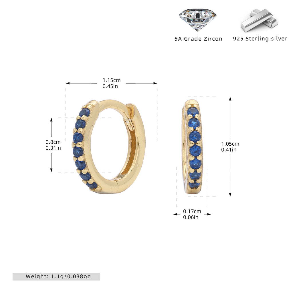 Damen Ohrstecker mit funkelnden Zirkonsteinen aus hochwertigem 925 Sterling Silber Shop Nory