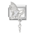 Zarte Schmetterling Charm-Link-Anhänger Aus Hochwertigem Edelstahl mit Kristallakzent