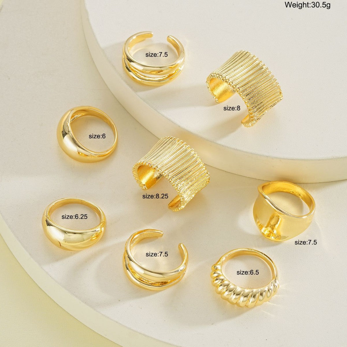 Damen Ring-Set mit elegantem und modernem Design Shop Nory