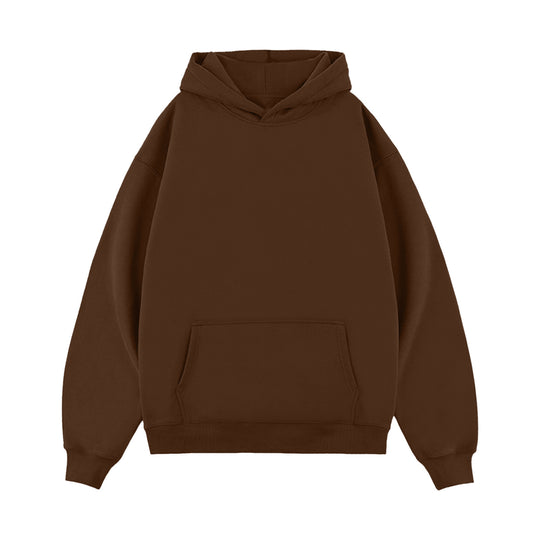 Unisex minimalistischer Oversize-Kapuzenpullover mit gedoppelter Kapuze, tiefer Schulter und breitem Rippbund Shop Nory