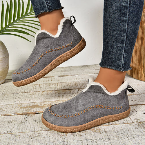 Damen Gefütterte Mokassin-Sneaker mit Kunstfellfutter und rutschfester Gummisohle Shop Nory