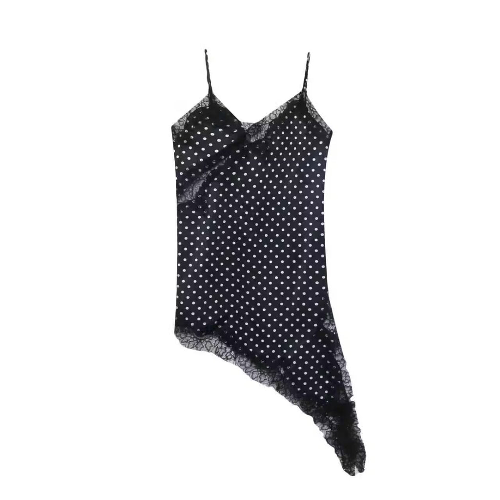Damen asymmetrisches Spaghetti-Top