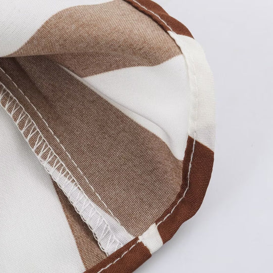 Damen Gestreiftes Midikleid mit Stehkragen, tailliertem Gürtel und ausgestelltem A-Linien-Rock Shop Nory