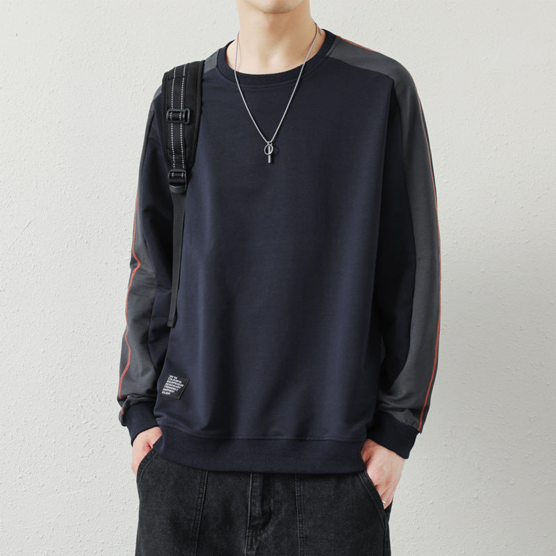 Herren Oversize-Sweatshirt mit kontrastierenden Ärmeln, Flachnaht-Details und Rippbündchen Shop Nory