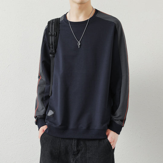 Herren Oversize-Sweatshirt mit kontrastierenden Ärmeln, Flachnaht-Details und Rippbündchen Shop Nory
