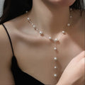 Damen Perlenhalskette mit stilvollem Lagen-Design Shop Nory