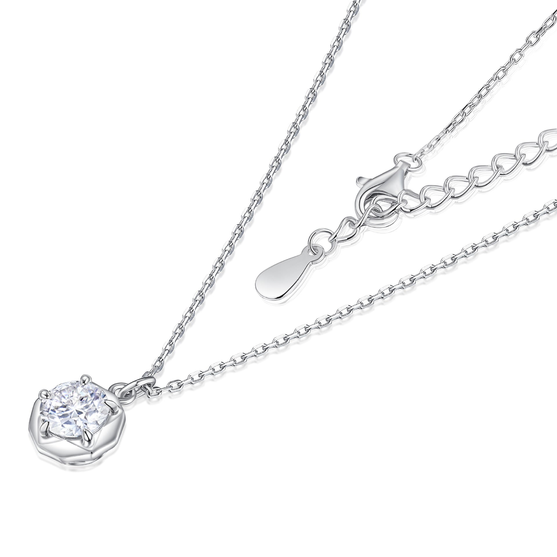 Damen Anhänger-Halskette mit strahlendem Zirkonia-Shop Nory