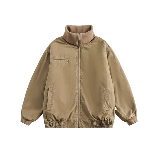 Unisex Oversize-Bomberjacke mit hohem Rippkragen und elastischem Saum Shop Nory