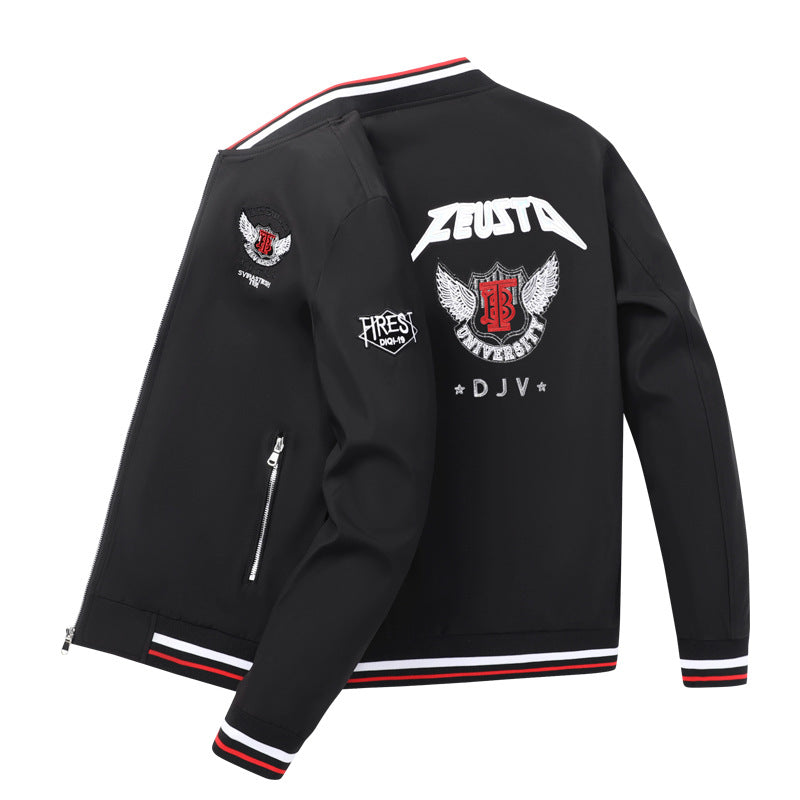 Herren Modische Bomberjacke mit Patch-Design Shop Nory
