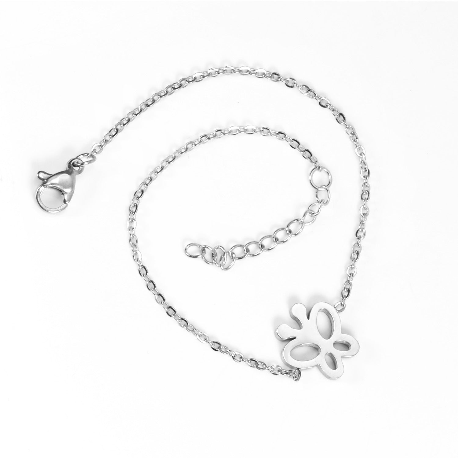 Damen Armband mit filigranem Schmetterlingsdesign aus antiallergischem Edelstahl Shop Nory
