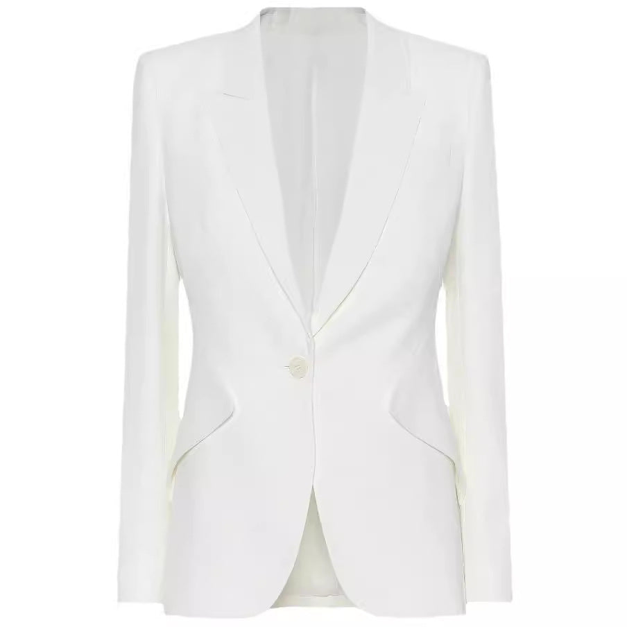Damen Maßgeschneiderter Einreihiger Blazer mit skulpturierter Schulter und tailliertem Cut Shop Nory