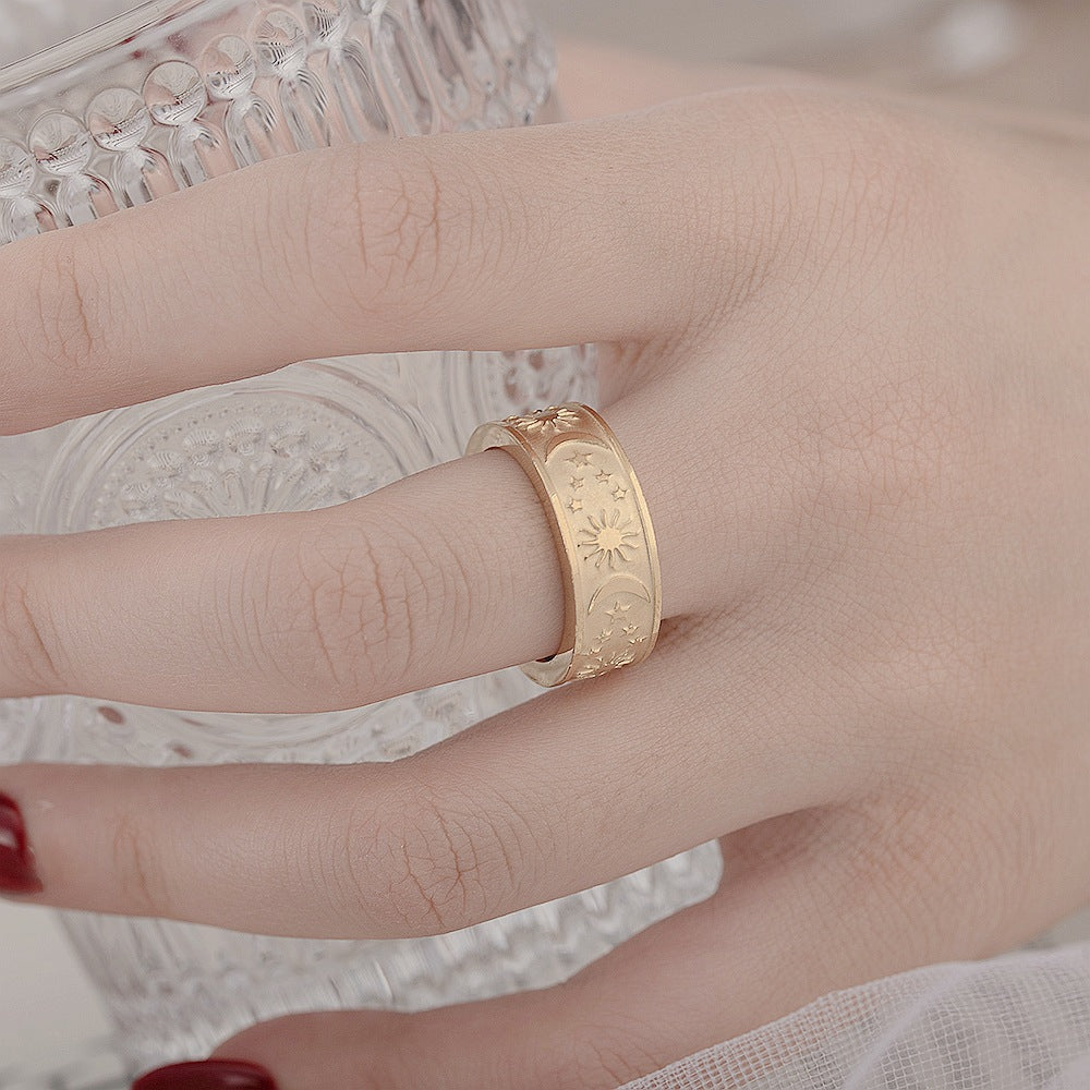 Herren Ring mit kunstvollem Sonnen- und Mondmotiv Shop Nory
