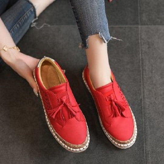 Damen Geflochtene Espadrille-Slipper mit Quastendetail und perforiertem Obermaterial Shop Nory