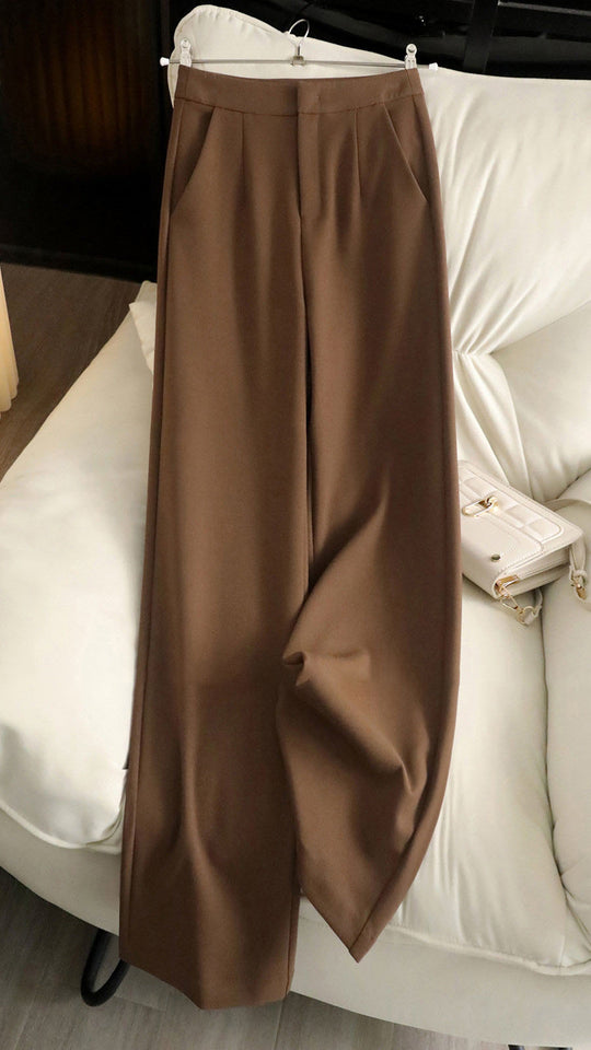 Damen Elegante hochtaillierte Stoffhose Shop Nory