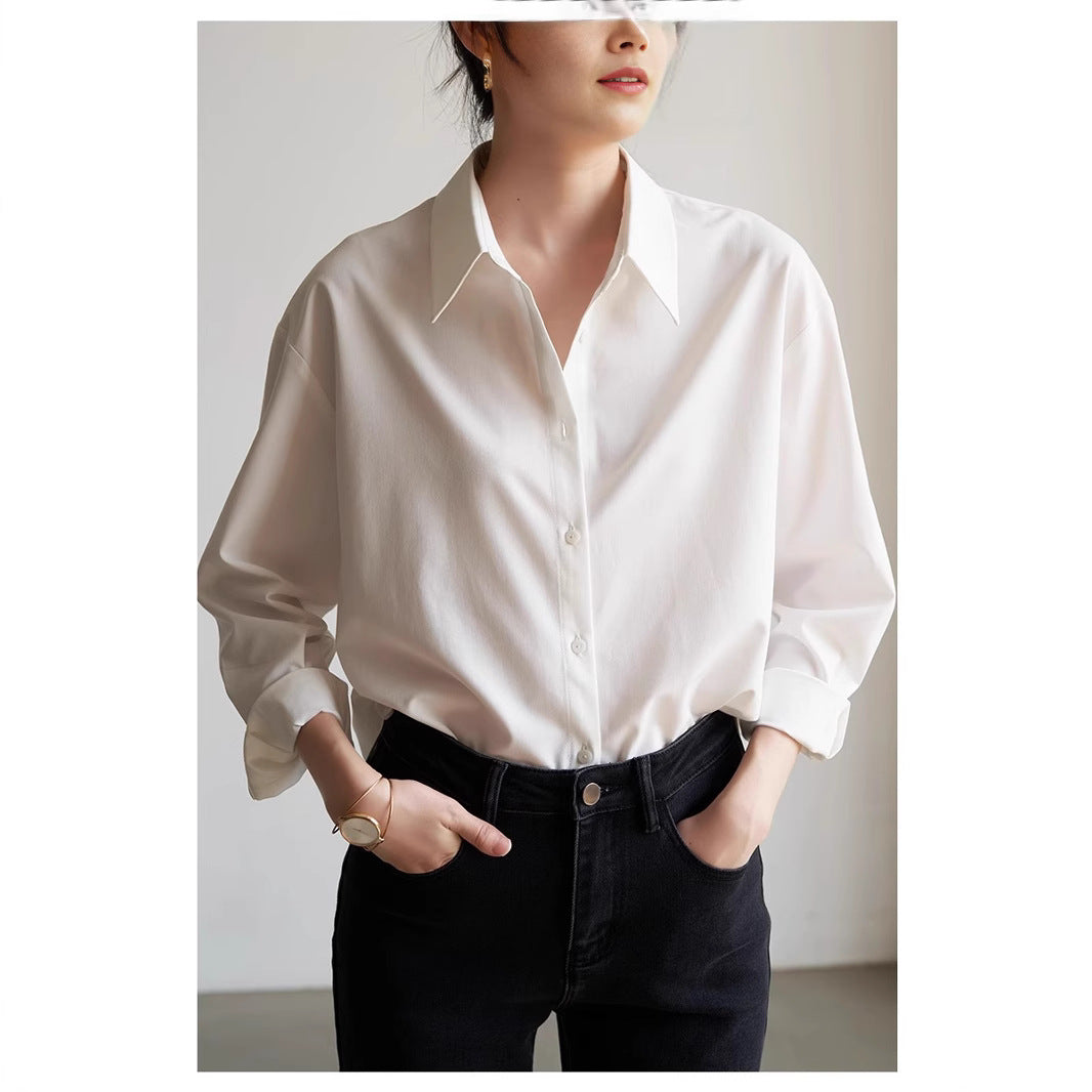 Damen Schicke und lässige Bluse mit oversized Schnitt Shop Nory