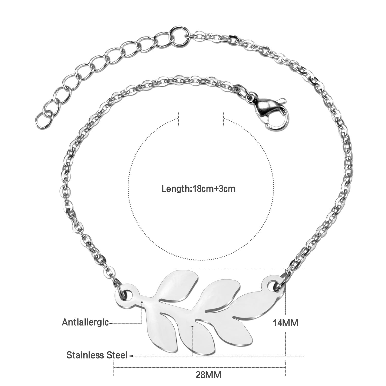 Damen Armband mit unendlichem Symbol aus antiallergischem Edelstahl Shop Nory