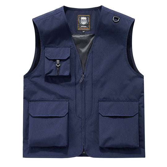 Herren Sichtbare Multifunktionale Utility-Weste mit Mesh‑Futter, Mehrfachtaschen und D‑Ring Shop Nory