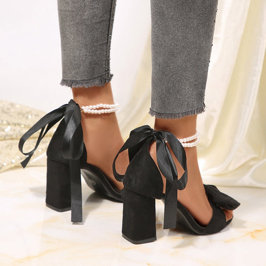 Damen Elegante High-Heels mit großem Schleifen-Detail