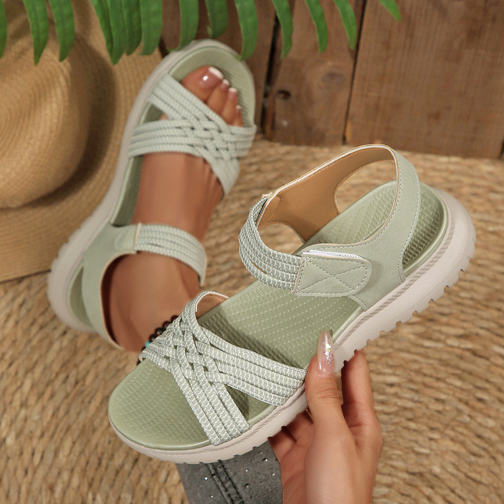 Damen Bequeme und stilvolle Riemensandalen mit elastischen Details