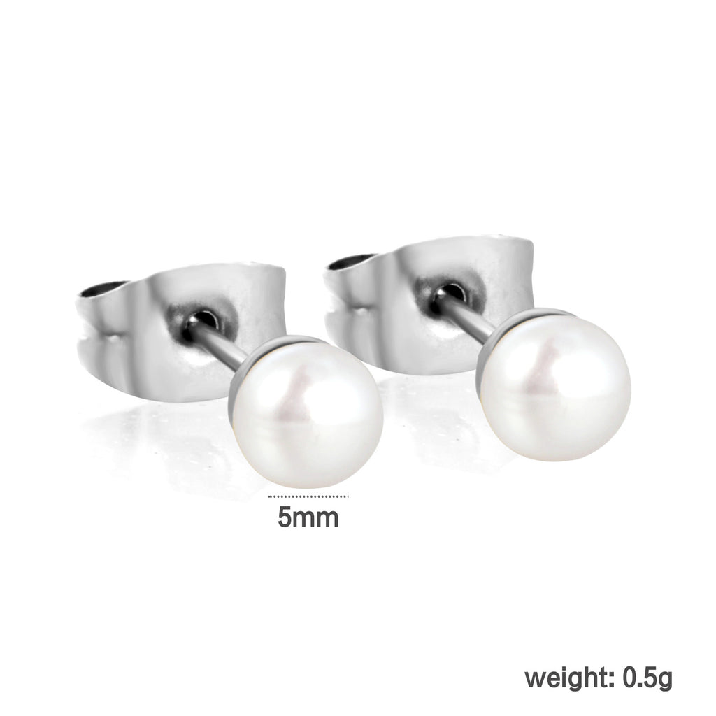 Damen Ohrstecker mit luxuriösen Perlen aus hochwertigem Edelstahl Shop Nory
