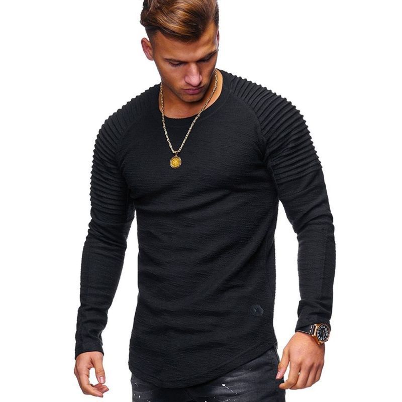 Herren Langarmshirt mit strukturiertem Design