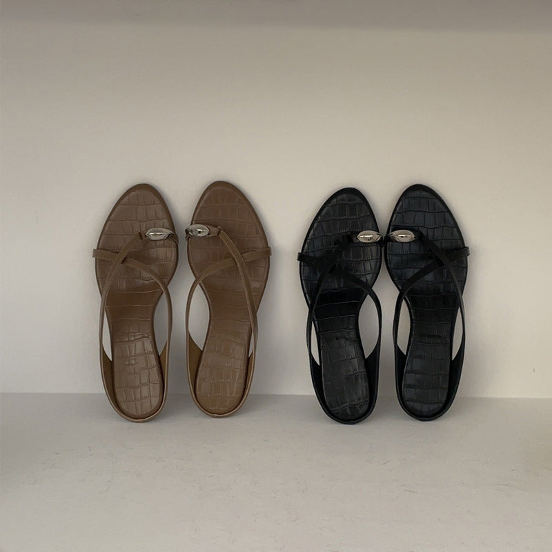 Damen elegante Sling-Sandalen mit modischem Riemendesign und komfortablem Absatz