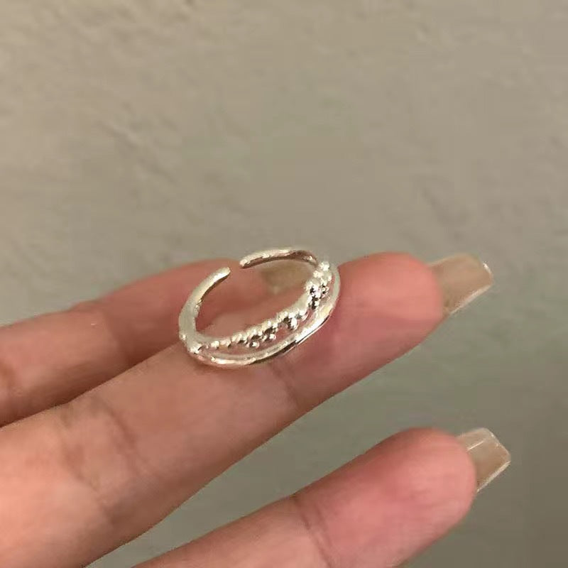 Damen Offener Ring mit funkelnden Zirkonia-Elementen Shop Nory
