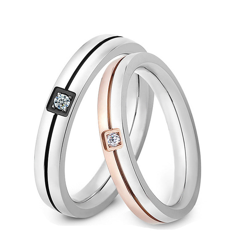 Damen eleganter Edelstahlring mit funkelndem Zirkonia-Shop Nory