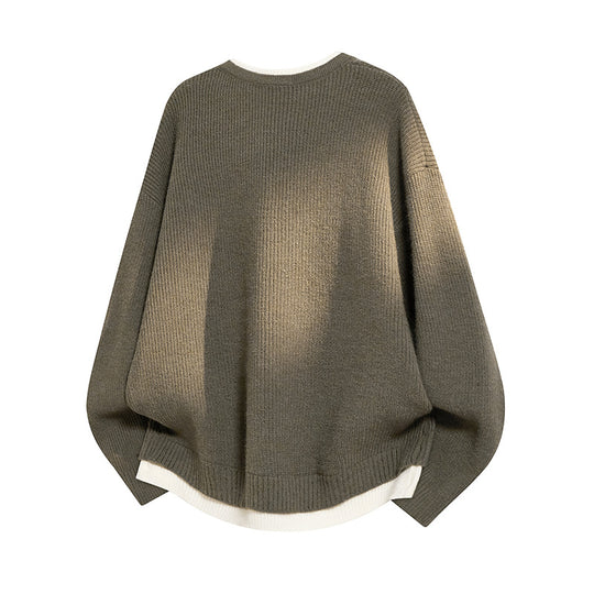 Damen Eleganter lässiger Pullover mit V-Ausschnitt und weitem Schnitt Shop Nory