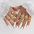 Damen Ring-Set mit variierenden Designs und glänzenden Akzenten Shop Nory