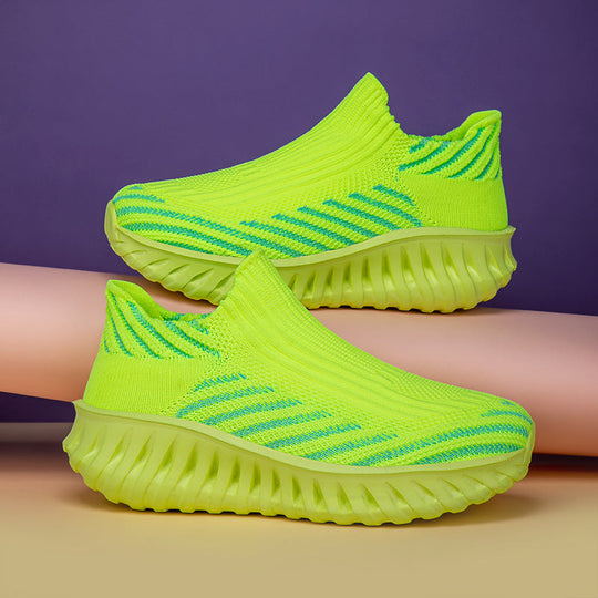 Damen Strick-Sneaker mit atmungsaktivem Obermaterial und rutschfester Sohle Shopnory