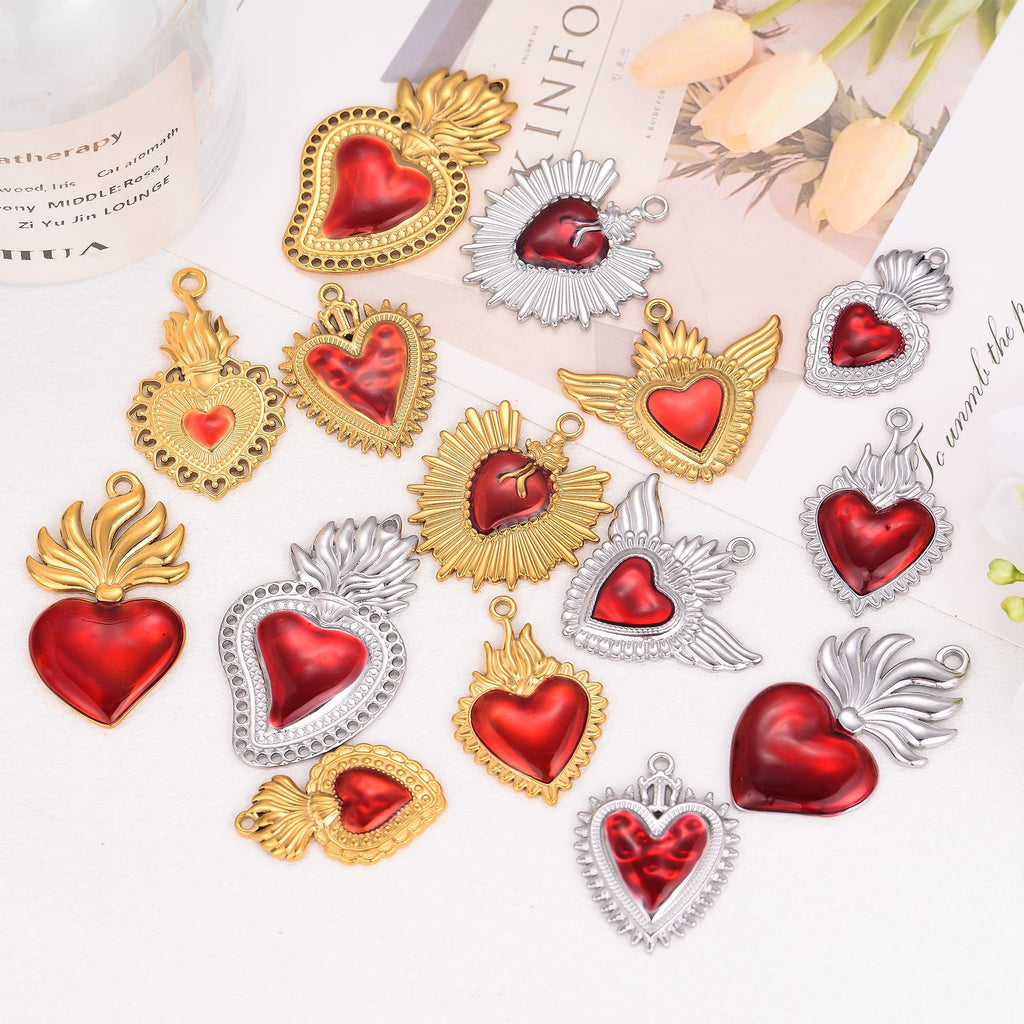 Damen Geschenk Anhänger in Herzform mit strahlendem Goldrahmen Shop Nory