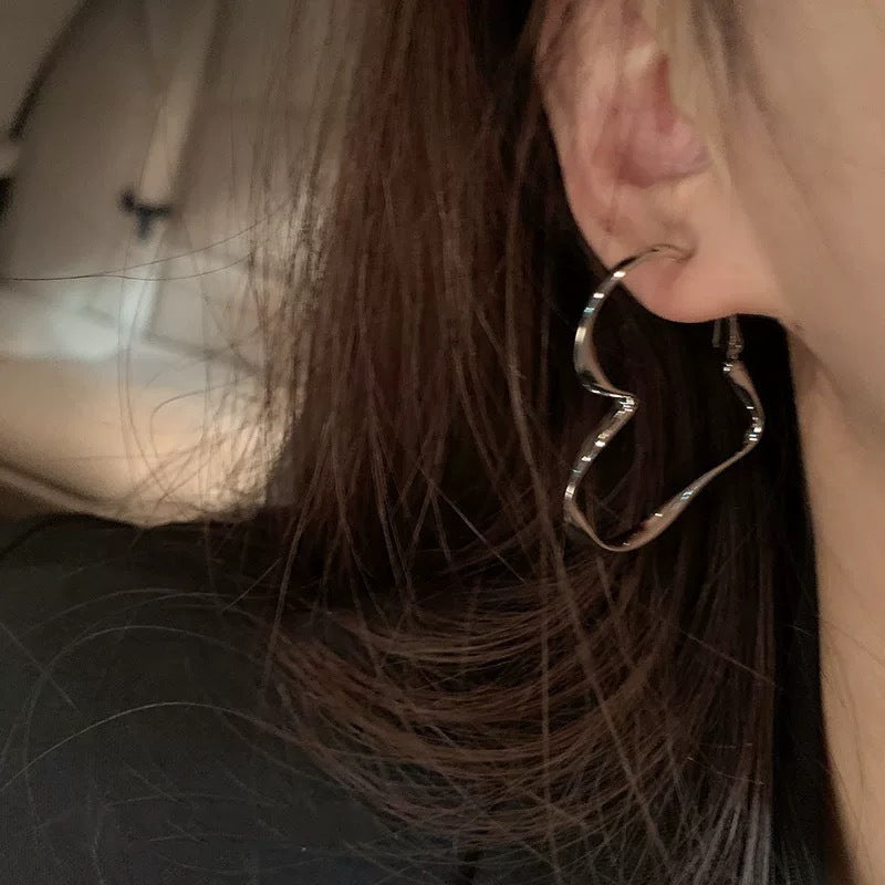 Damen Ohrhänger in Herzform aus hochwertigem Metall Shop Nory
