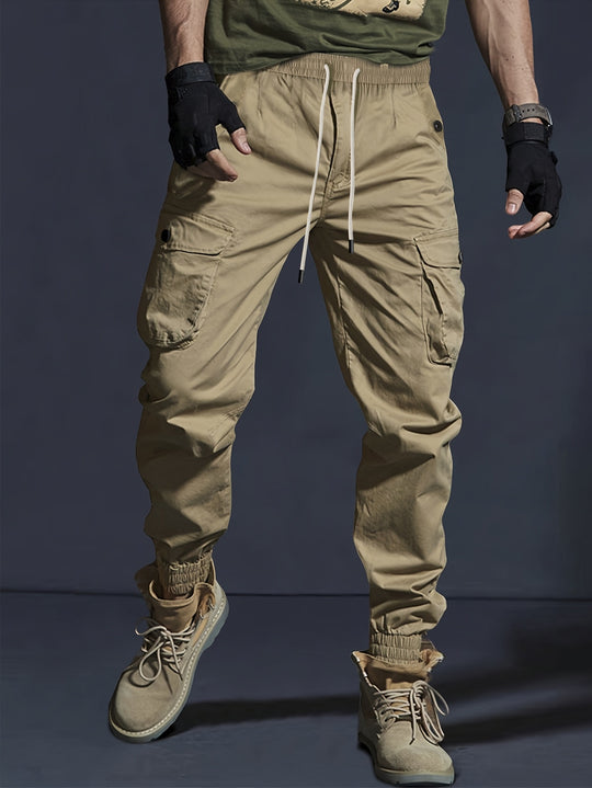 Herren Cargo-Joggerhose mit elastischem Bund, Tunnelzug und Multifunktionstaschen Shop Nory