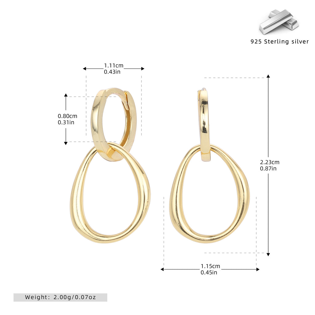 Damen Ohrhänger mit elegantem Tropfen-Design aus 925 Sterling Silber Shop Nory