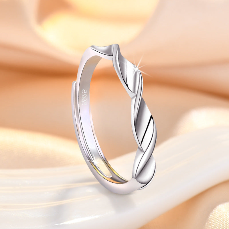 Damenring mit stilvollem Blattdesign und funkelndem Zirkonia Shop Nory