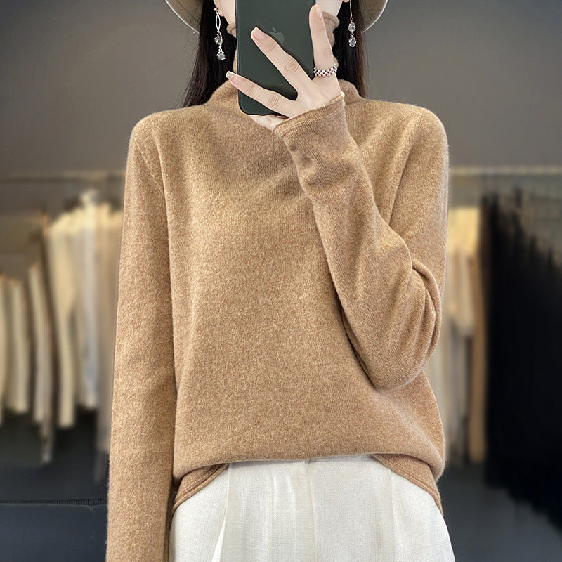 Damen Weicher Feinstrick-Rollkragenpullover mit kaschmirähnlicher Haptik und verlängerten Bündchen Shop Nory