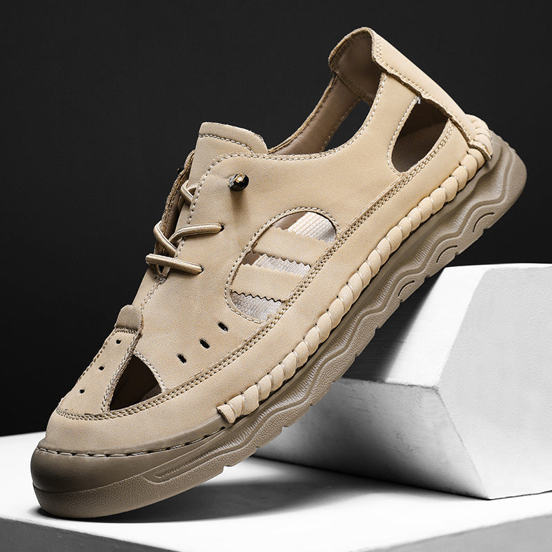Herren Atmungsaktive Freizeitsandalen mit flexiblem Schnellschnürsystem