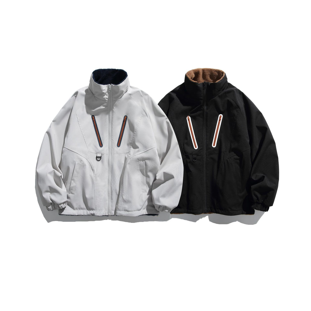 Unisex Technische Softshelljacke mit Fleece-Innenfutter und vertikalen Brustreißverschlüssen Shop Nory